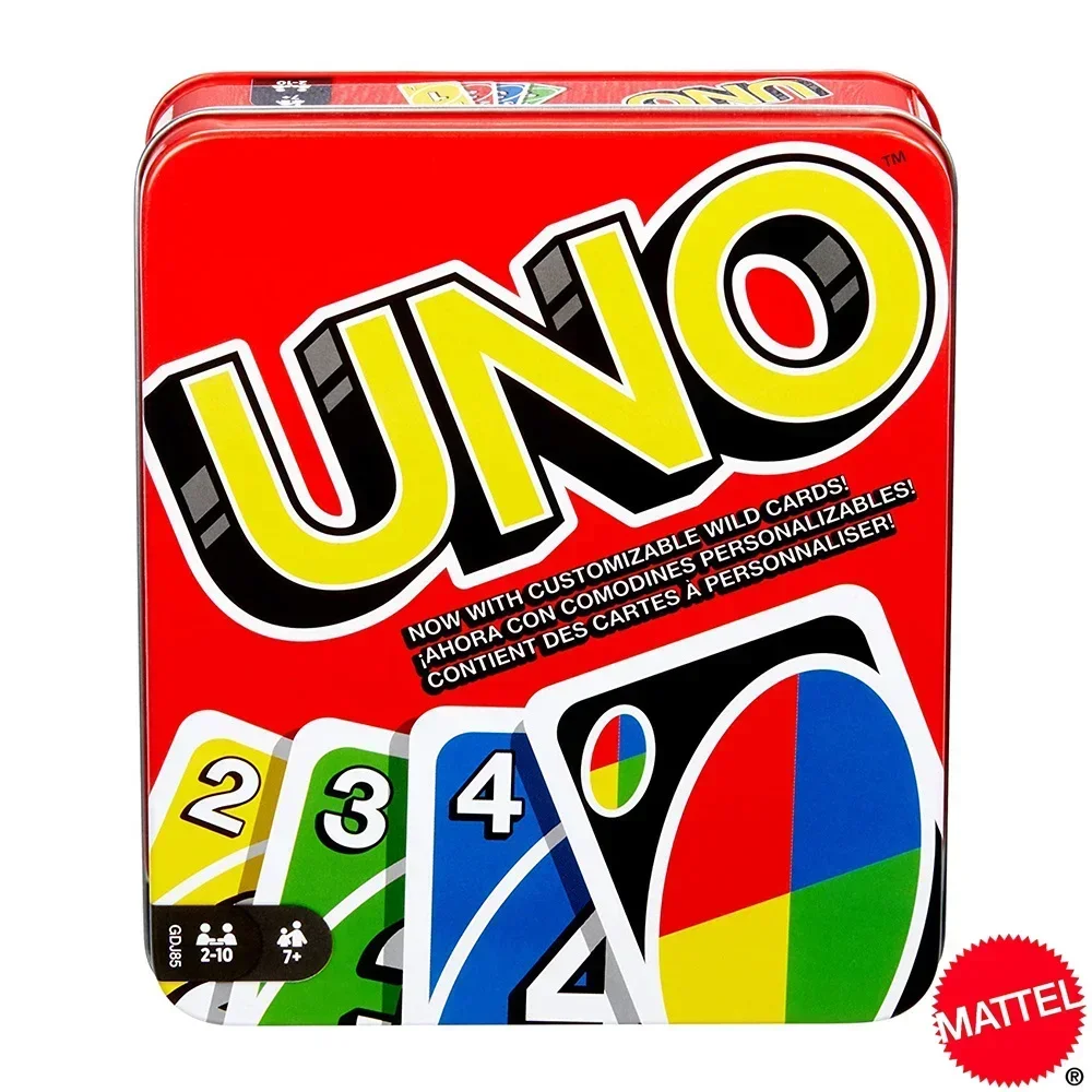 Mattel-Jeu de cartes Uno pour toute la famille, jeu de société, style classique, amusant, jouet pour enfant, boîte cadeau, lot de 18 pièces